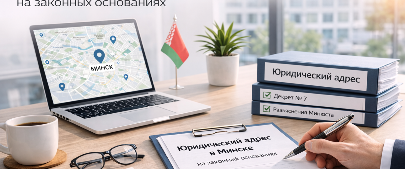Юридический адрес в Минске на законных основаниях.